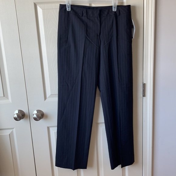 DKNY | Wool Blend Black Striped Dress Pants - Picture 8 of 9